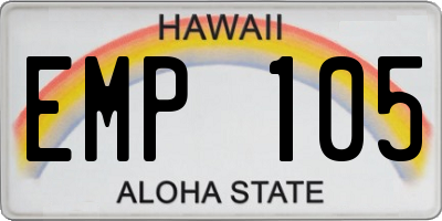 HI license plate EMP105