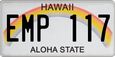 HI license plate EMP117
