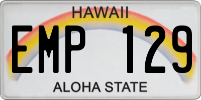 HI license plate EMP129