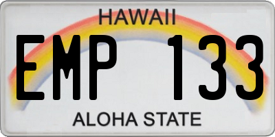 HI license plate EMP133