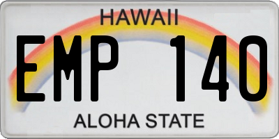 HI license plate EMP140