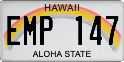 HI license plate EMP147