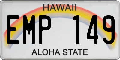 HI license plate EMP149