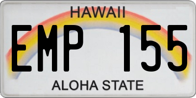 HI license plate EMP155