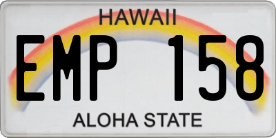 HI license plate EMP158