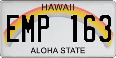 HI license plate EMP163