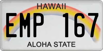 HI license plate EMP167