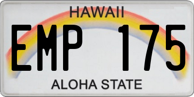 HI license plate EMP175