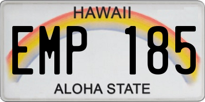 HI license plate EMP185