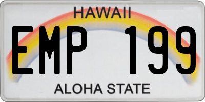 HI license plate EMP199