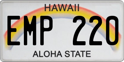 HI license plate EMP220