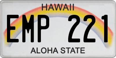 HI license plate EMP221