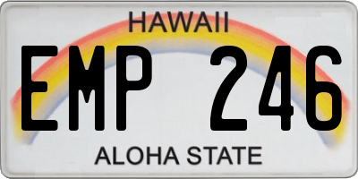 HI license plate EMP246