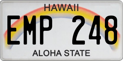 HI license plate EMP248