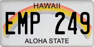 HI license plate EMP249