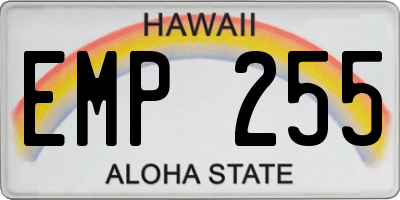 HI license plate EMP255