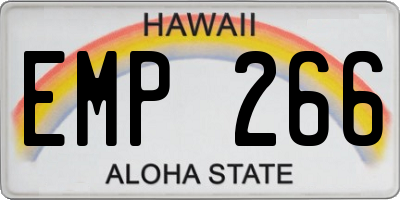 HI license plate EMP266