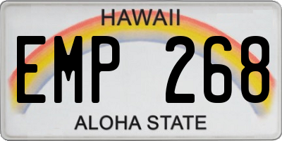 HI license plate EMP268