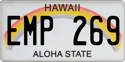 HI license plate EMP269