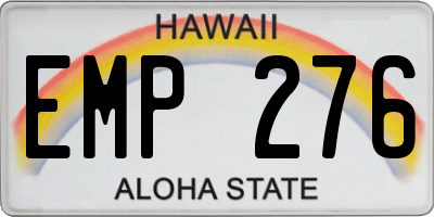HI license plate EMP276