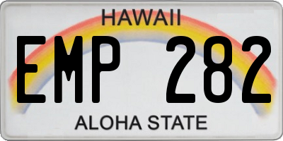 HI license plate EMP282