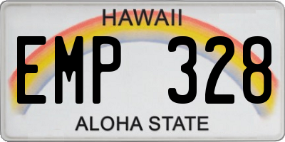 HI license plate EMP328
