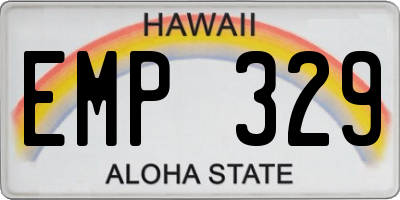 HI license plate EMP329