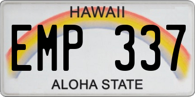 HI license plate EMP337