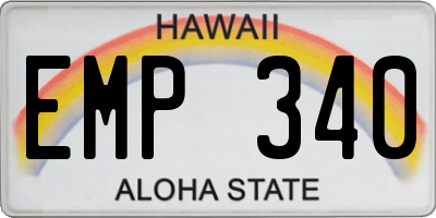 HI license plate EMP340