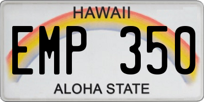 HI license plate EMP350