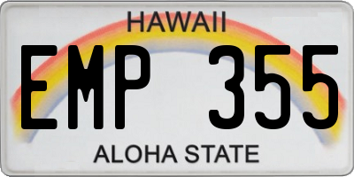 HI license plate EMP355