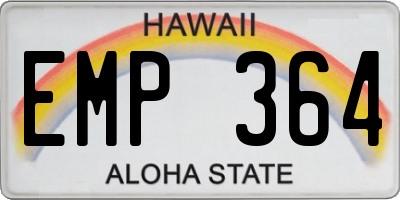 HI license plate EMP364
