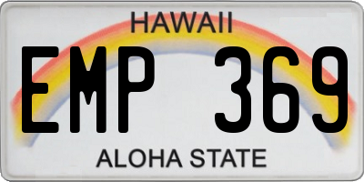 HI license plate EMP369