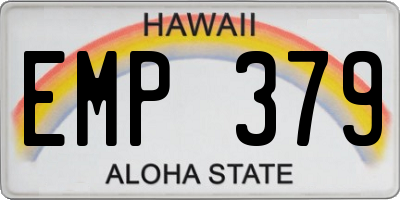 HI license plate EMP379