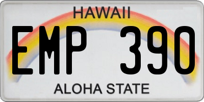 HI license plate EMP390