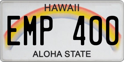 HI license plate EMP400