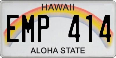 HI license plate EMP414