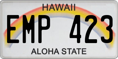 HI license plate EMP423