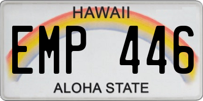 HI license plate EMP446
