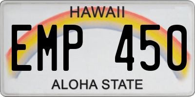 HI license plate EMP450