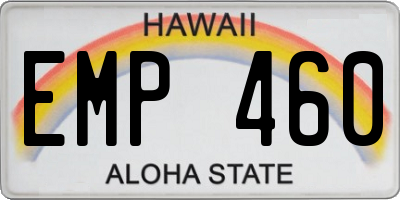 HI license plate EMP460