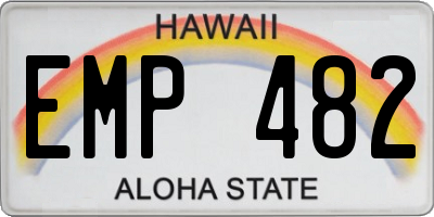 HI license plate EMP482