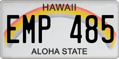 HI license plate EMP485