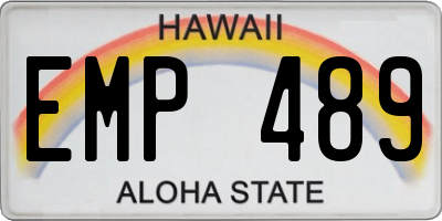 HI license plate EMP489
