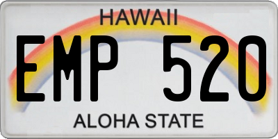 HI license plate EMP520