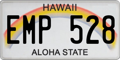HI license plate EMP528