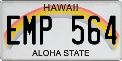 HI license plate EMP564