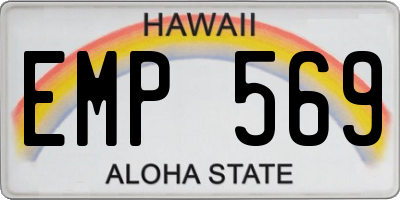 HI license plate EMP569