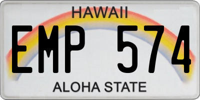 HI license plate EMP574
