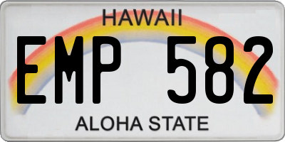 HI license plate EMP582